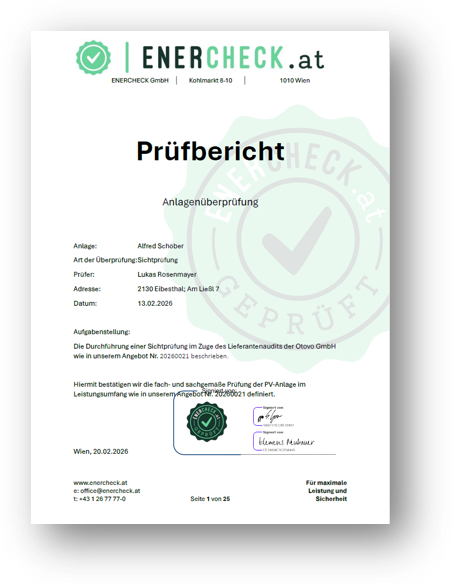 Prüfbericht ENERCHECK
